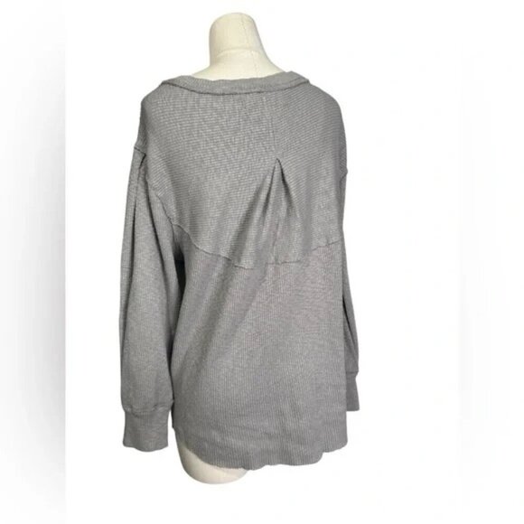 Free People OG Long Sleeve Pullover Top Stone Size Small #OB1164798 - Picture 9 of 9